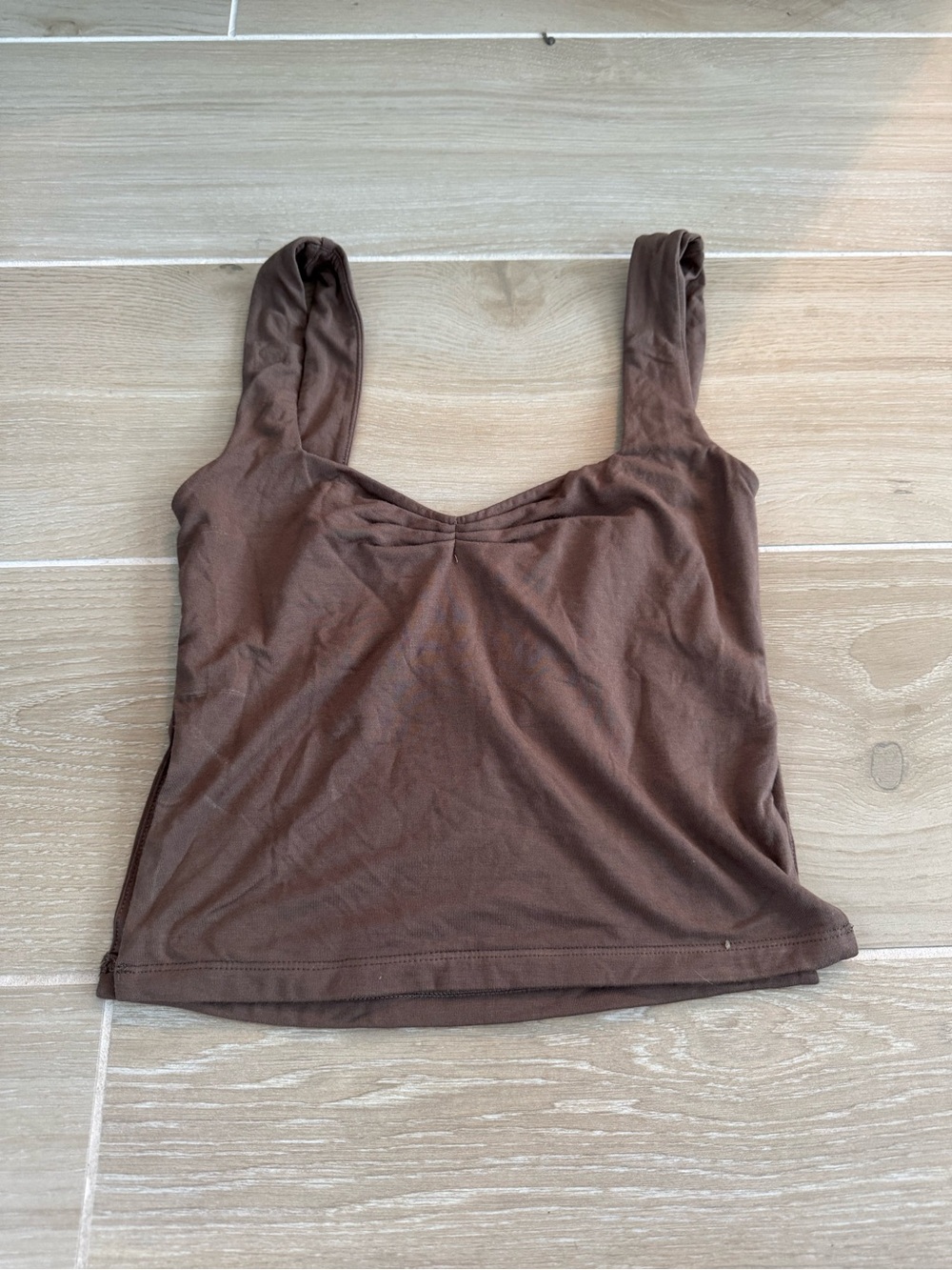 White Fox Boutique Brown Scoop-Neck Tank